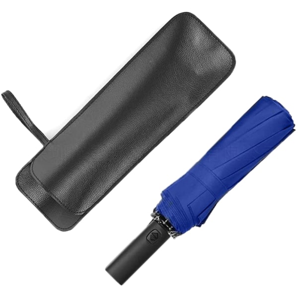 Sort PU Læder Paraply Cover Case Bærbar vandtæt paraply 1PCS