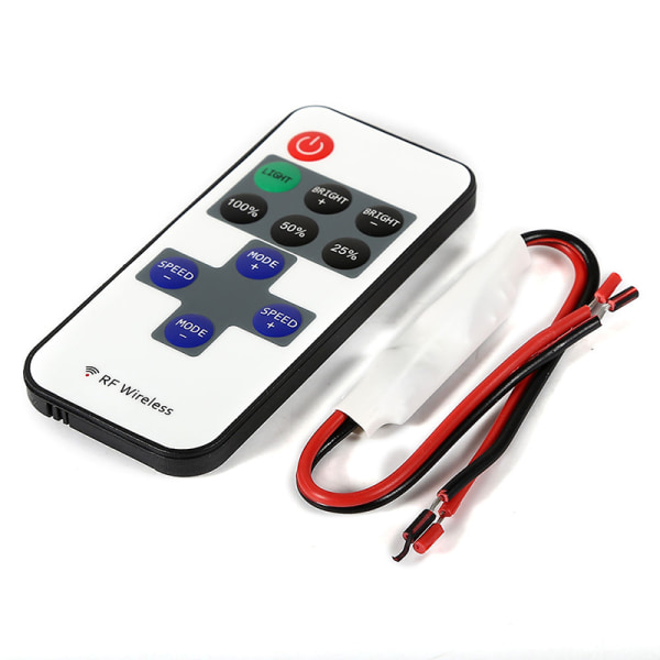 12V RF Wireless Remote Switch Controller Dimmer för Mini LED St White one size