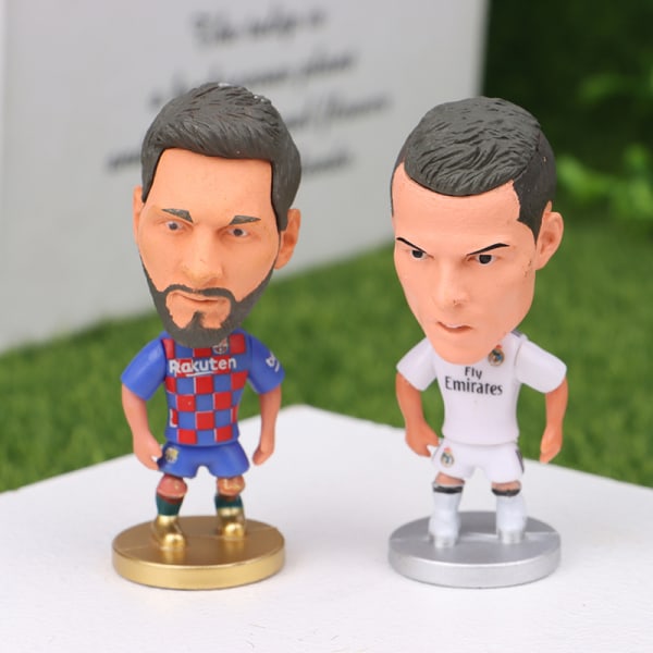 Soccer Star Figure Mini Fotbollsspelare Bil Ornament Collectio 2 2