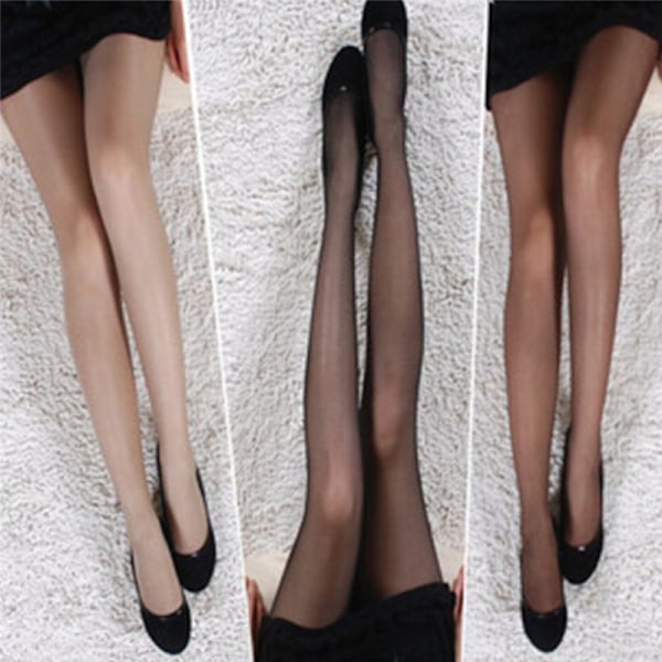 Sexy Elastiske Tights Silke Strømper Skinny Strømpebukse Prevent Hoo Black 1Pair