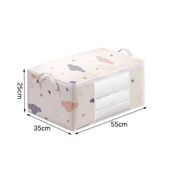 Quilt Förvaringsväska Kläder Sängväskor Polyestertyg Dustpr Beige S