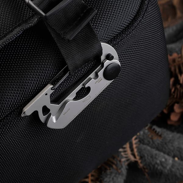 Multifunktions klätterkarbin EDC nyckelring Gear Outdoor Tool Silver one size
