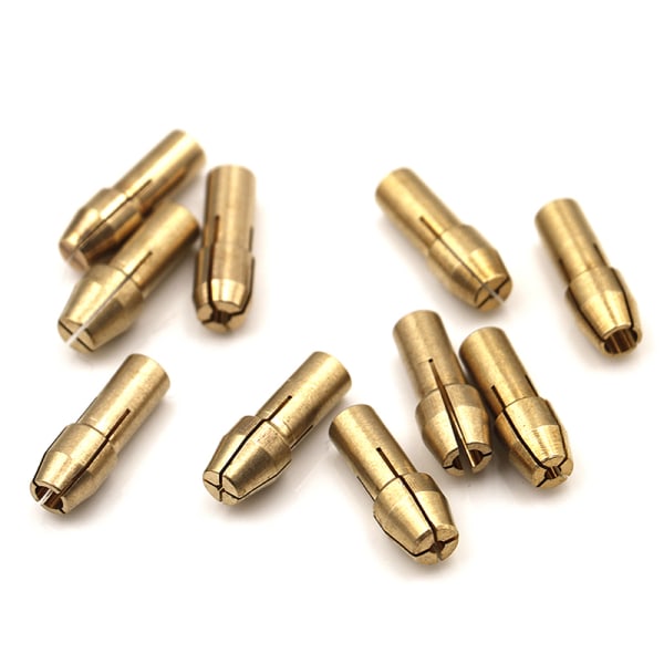 10 st mässingsborrchuck spännhylsor 0,5-3,2 mm 4,8 mm skaft för r Yellow One Size