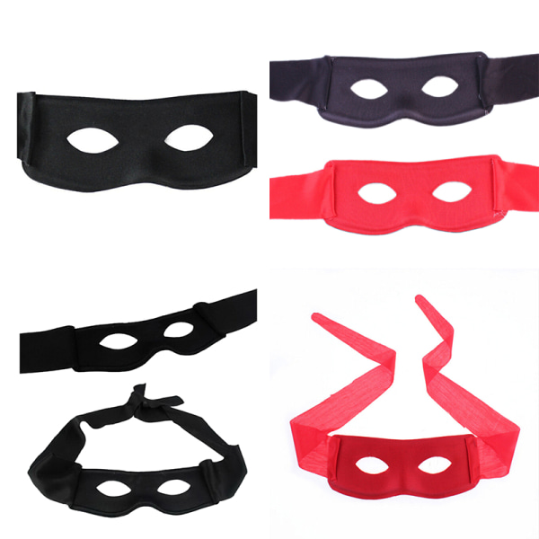Bandit Zorro Masked Man Eye Mask för Theme Party Masquerade Cos black