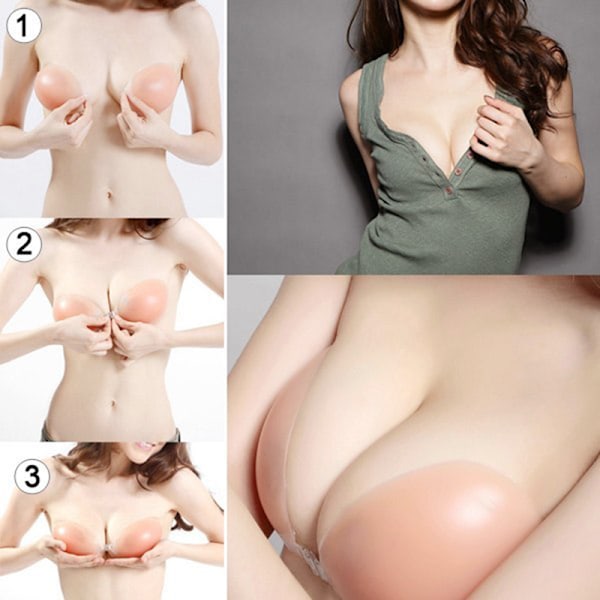 A B C D Silikoniliimapuikko geelipussissa olkaimettomassa takaosassa Nude B