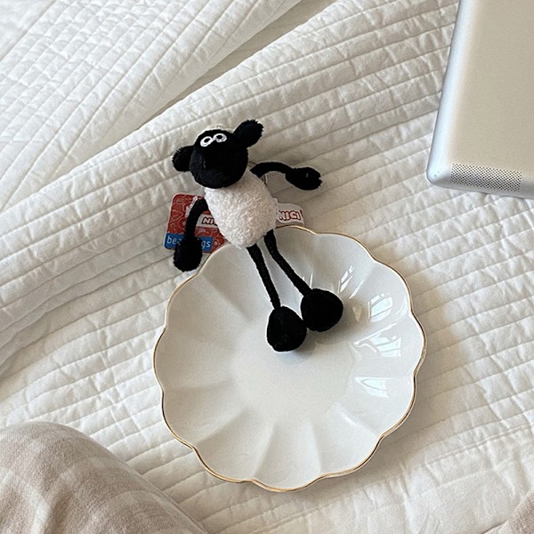 2022 Ny Shaun The Sheep Cartoon Cashmere Nyckelring Animation S One Size