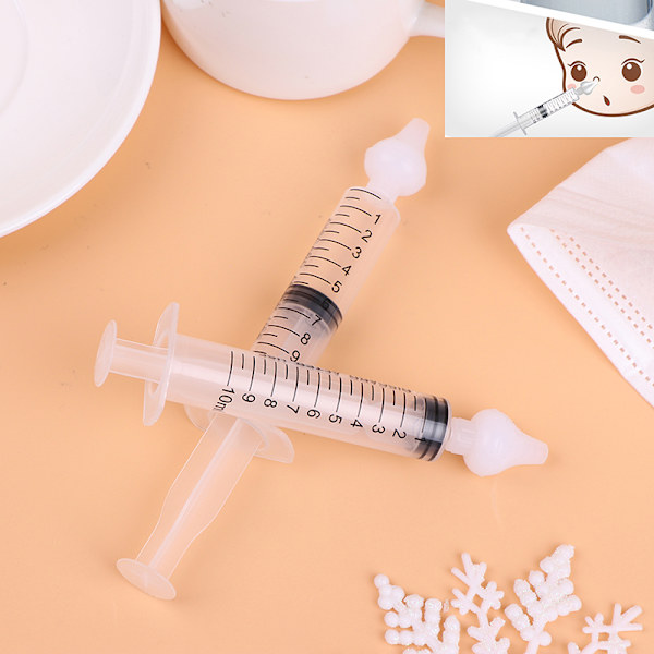 2st 10ml Baby Care Nose Cleaner Tube Spädbarnsrengöring Rhinitis Na Clear one size