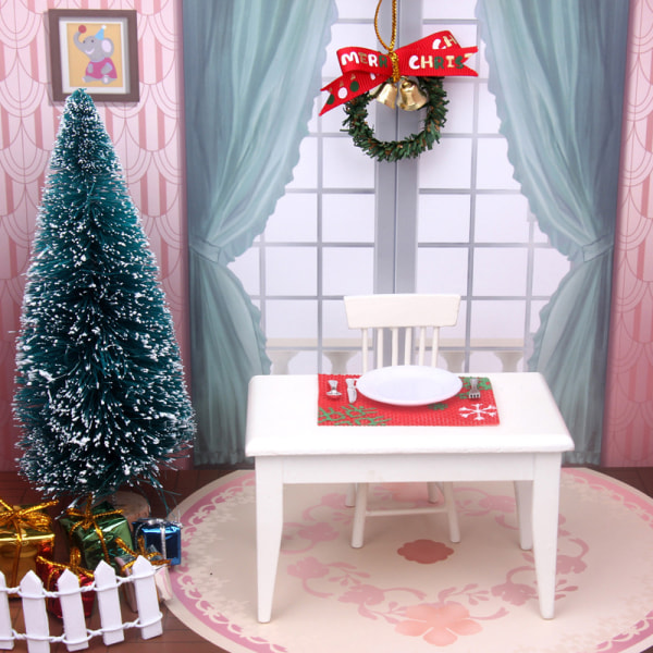 1/12 Dollhouse Mini Placemat set Nukkekodin joulu A1 one size