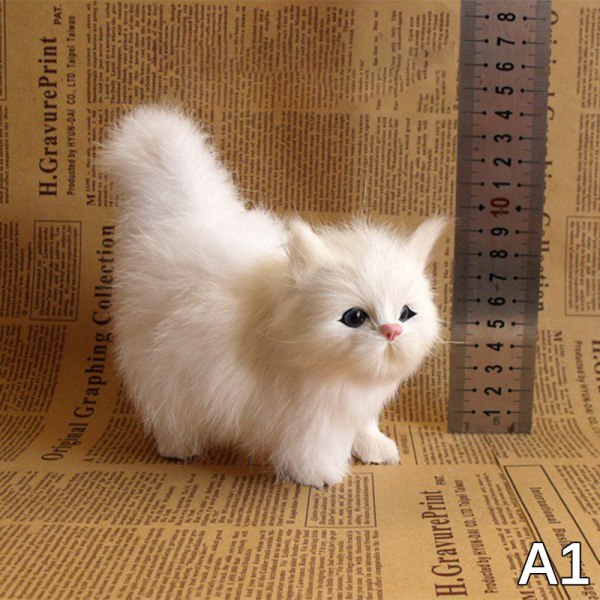 e Simulation Cat Plys Legetøj Blødt udstoppet killing Model Kat Real A1 one size