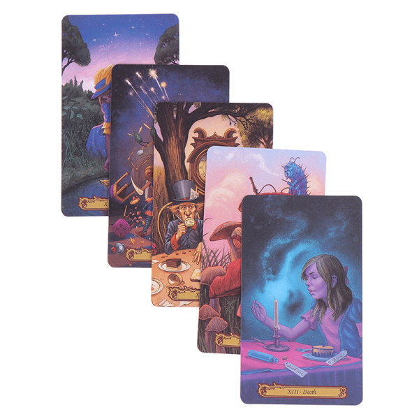 Tarot i Eventyrland Tarotkort Prophecy Divination Deck Party Multicolor one size