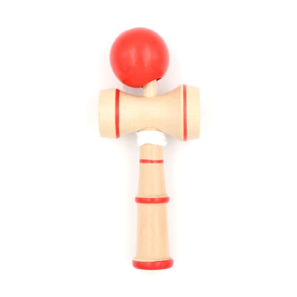Kid Kendama Ball Traditionellt trä Spel Balans Skill Education Red 0
