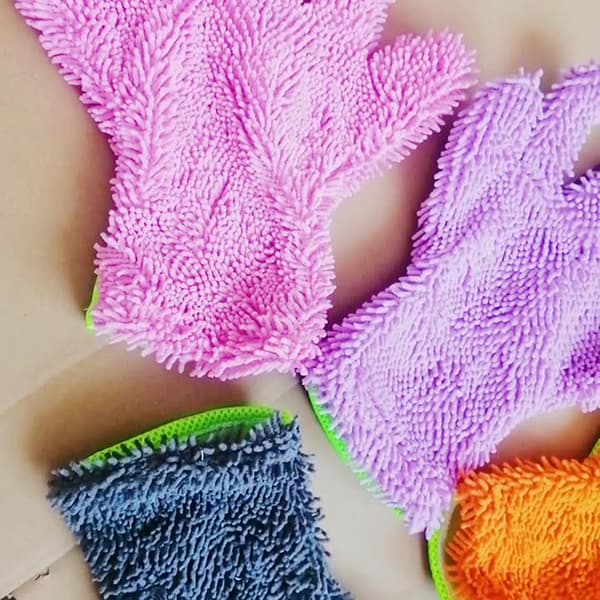 1 stk. Premium Mikrofiber Vaskehandske Bilvask Multifunktion Tyk C Gray