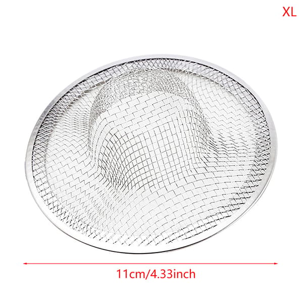 2st rostfritt stål badrumsavloppsfilter duschhårfångare Silver 11CM