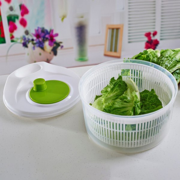 Grøntsager Salat Spinner Salat Blad Vegetabilsk Dehydrator Vask White one size