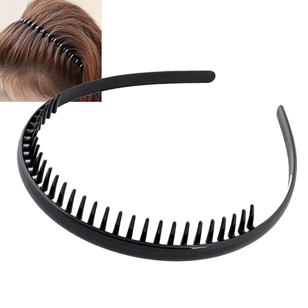 Herre Tand Sports Fodbold Fodbold Pandebånd Hårbånd Sort Po Black One Size