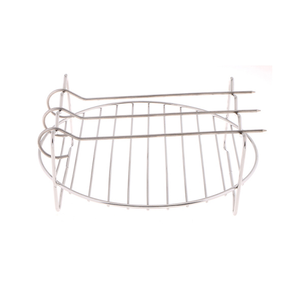 3 Spett Air Fryer Rack Kit Stålhållare Dubbellager Grill Ba Silver one size