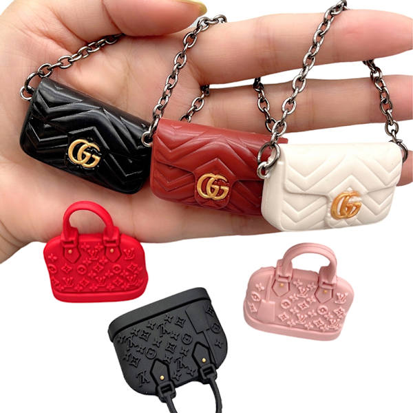 1:12 Dollhouse Miniature Handväska Kedjeväska Axelväska Handväska D white chain bag