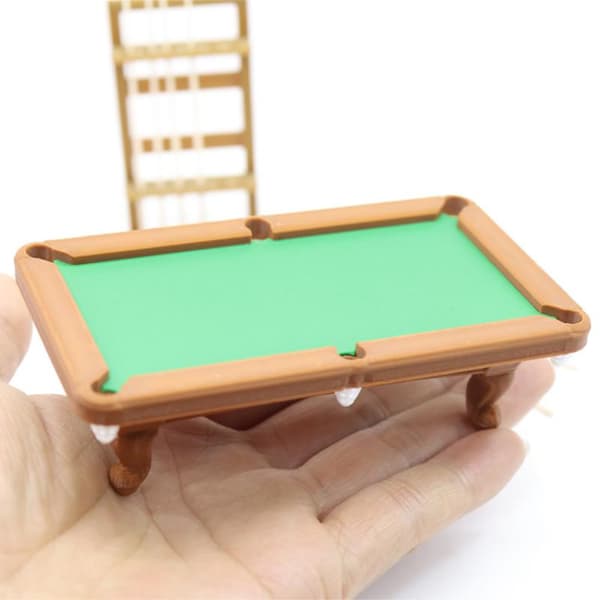 1 set 1:12 Dockhus Mini Biljardbord Möbelsats Biljardmodell A1