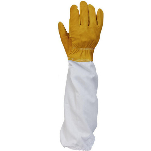 Kombinera Biodlar Biodlingshandskar Getskinn med Vent White one size