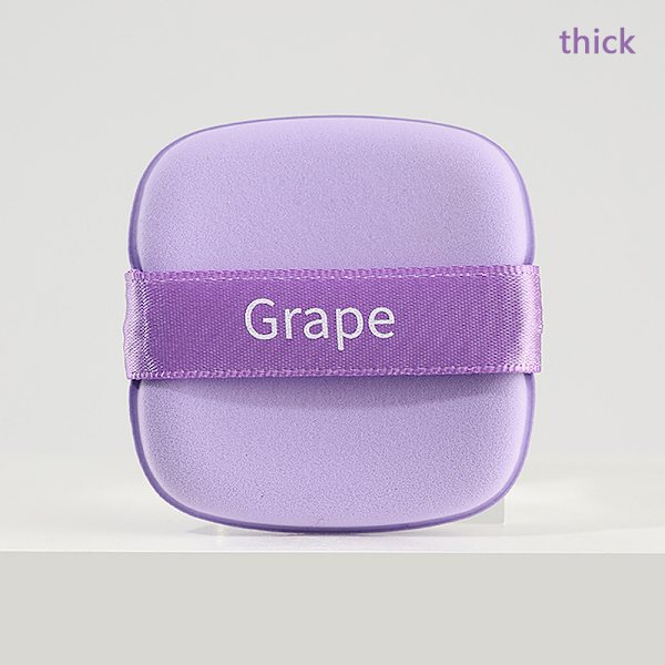 Uudelleen käytettävä set Air Cushion Sponge kosmeettinen puffimeikki Purple thick