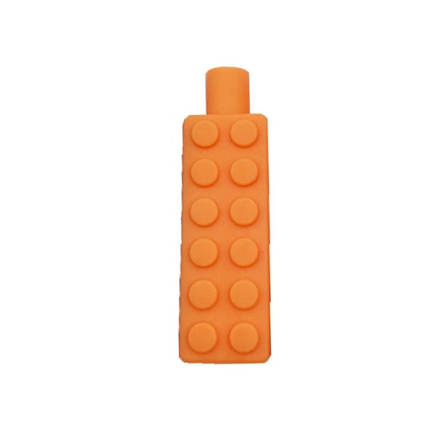 1st Tuggbar Pencil Topper Bite Silicone er Pencil Cap Sensory Orange 3