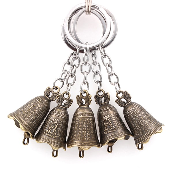Antik Bell Mini Skulptur Pray Guanyin Buddha Bell Shui Feng Brown onesize