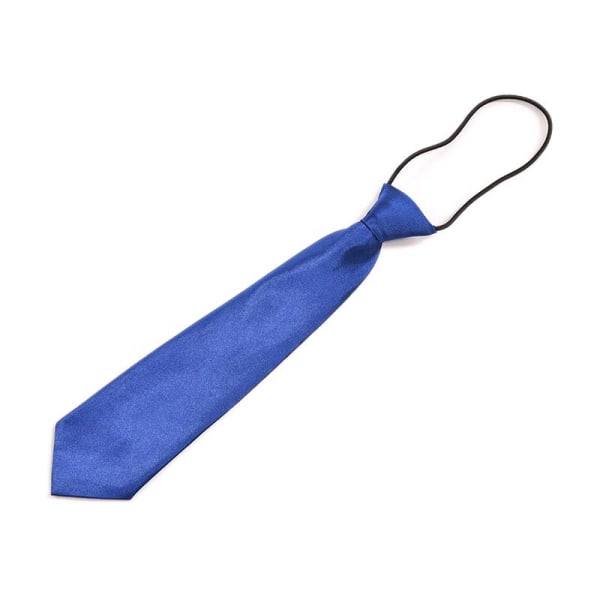 1X Pojkslips Barn Baby Skola Pojke Bröllopsslips Halsslips Elasti Royal Blue 26.5cm