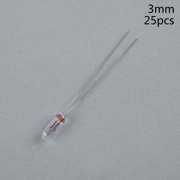 25 STK 5 mm 4 mm 3 mm Klar 12V Mini Bulb av vete rislökar Switchc 25Pcs 3MM