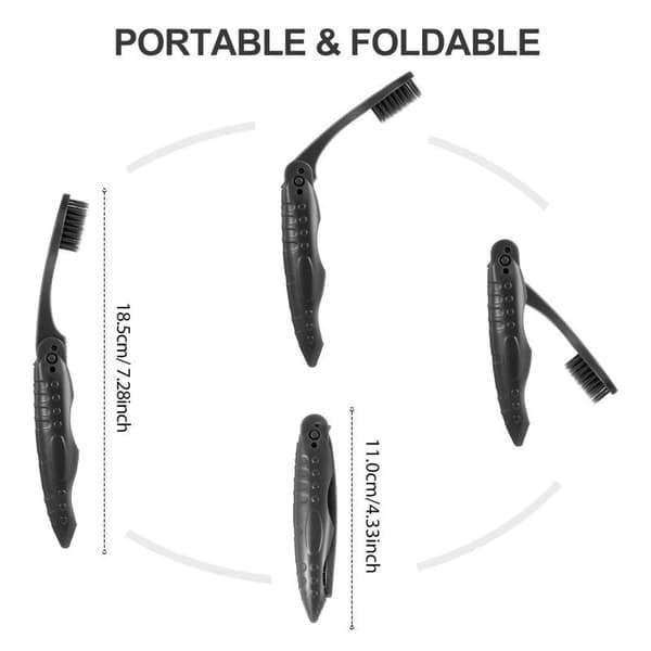 5 stk/pakke bærbare foldbare tandbørster med bløde børster til 5pcs