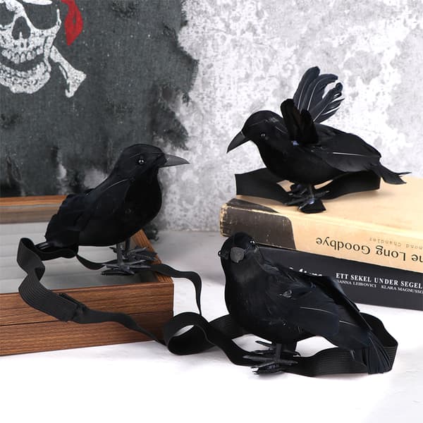 Halloween-simulaatio musta varis olkaelastisella nauhalla Cosp A2