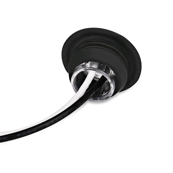 1 stk 24V 3LED 3/4" Rund Trailer Side Markeringslys Gul Hvid White 1Pc