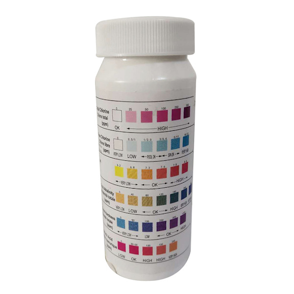 6 i 1 swimmingpool PH klor spa bromsyre teststrimmel cya White onesize