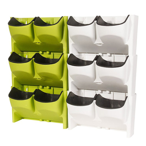 1 stk selvvanning blomsterpotte stables vertikal er vegghengende White One Size