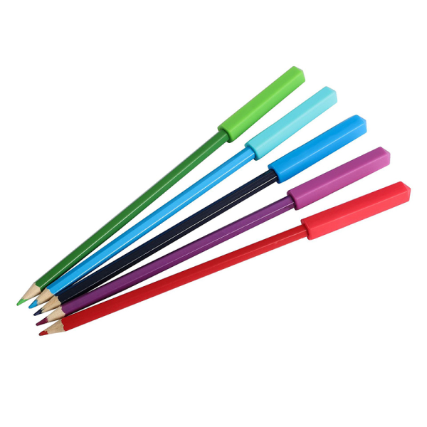 1Pcs Chewable Pencil Topper Bite Silicone er Pencil Cap Sensory Purple 2
