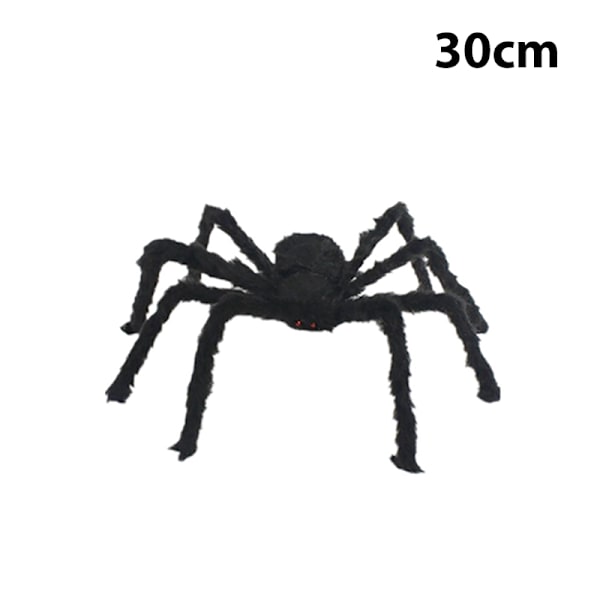 30/50cm/75cm Stor Svart Plysj Edderkopp Halloween Festdekorasjoner 30cm