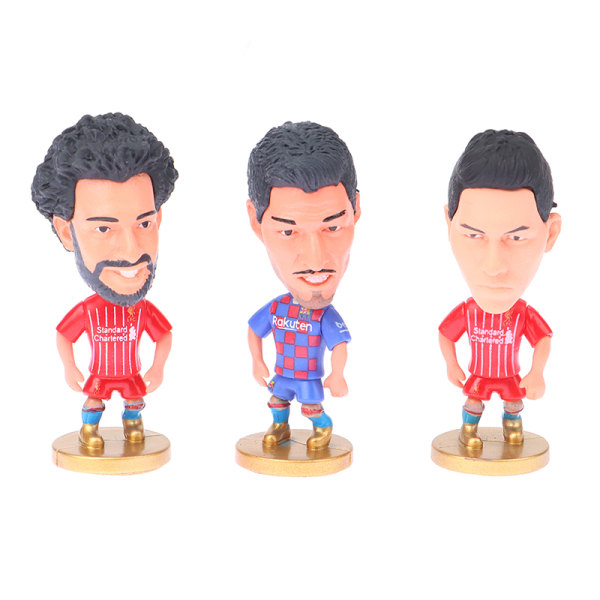 Soccer Star Figure Mini Fotbollsspelare Bil Ornament Collectio 17 17