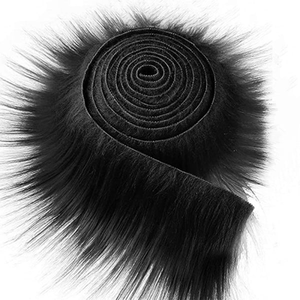 9x150 cm Faux Band Tejper Gör-det-själv-kläder Sy Fluffy Trimming S Black 9cm*150cm