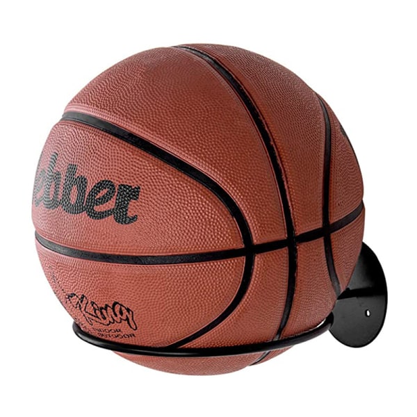 Väggmonterad baskethållare Järn Multifunktionsfotboll Black one size