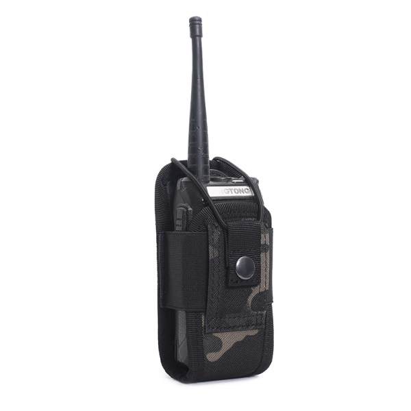 1000D Tactical Radio Walkie Talkie Pouch Midjeväska Hållare för H black camouflage One size
