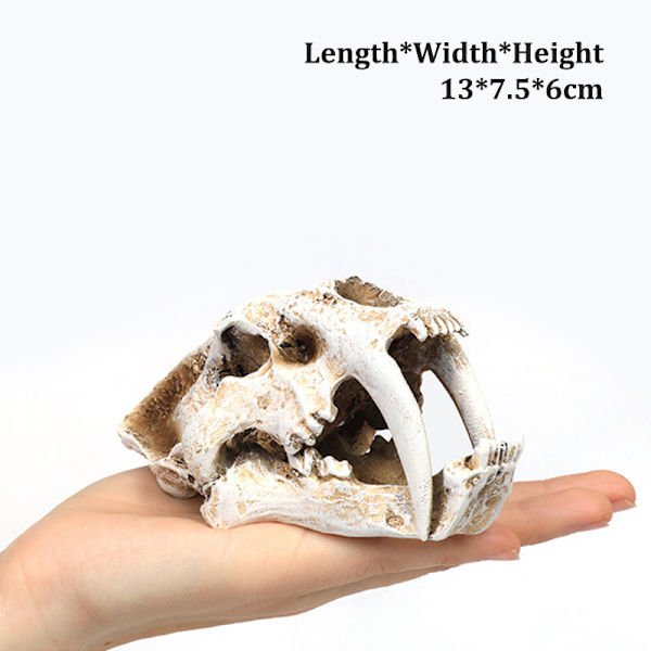 Simulering Resin Skull Ornaments DIY Aquarium Fish Tank Decora 6 6