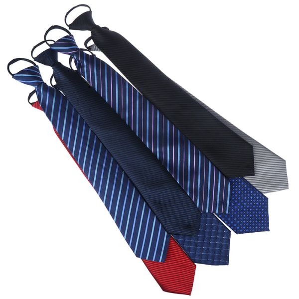 Lazy menns glidelås slips solid stripet uformelt forretningsbryllup Color style 4