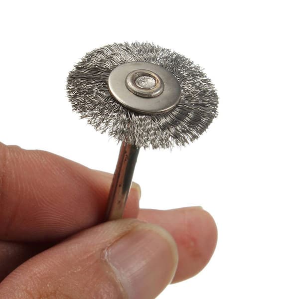 10x 3 mm stålbørster i rustfritt stål for kvern Dremel R