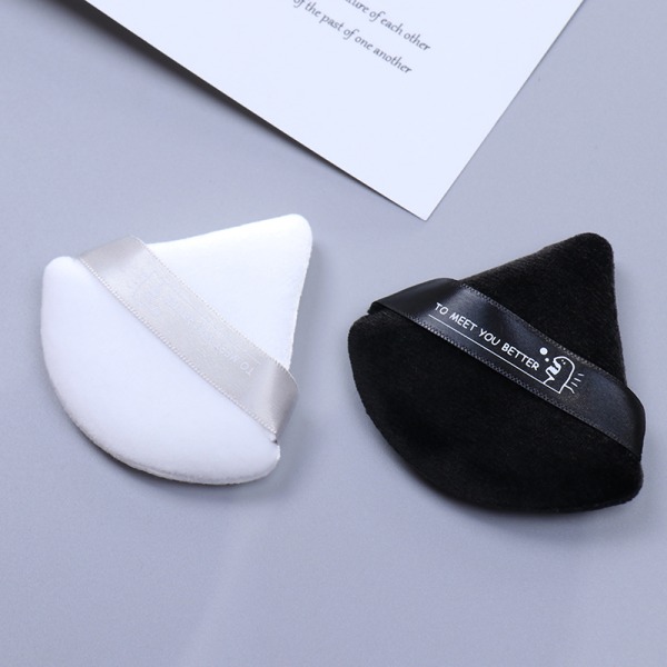 Mini Triangle Velvet Facial Face Puff Kosmetisk Makeup Cotton Sa Black One Size