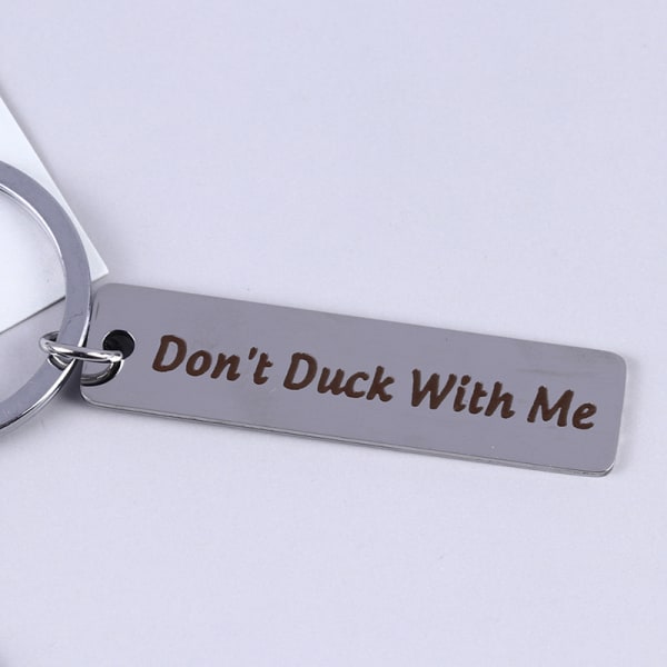 Duck Keychain Pendant Key Chain Keyring Don't Duck with Me Gift one size