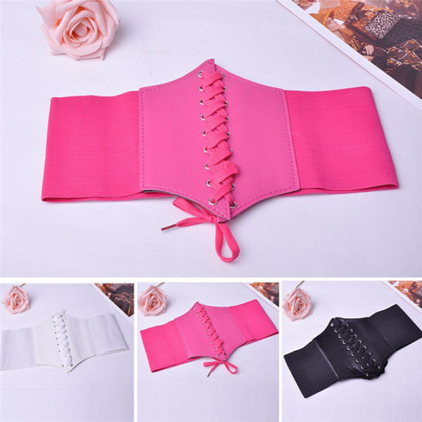 Cincher 5 färg midja brett band bälte spets dam underbyst kvinna Black One Size