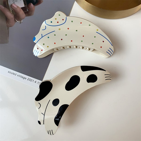 Kauniit värilliset strassit koiran dalmatialainen karvaklipsit Headwe Muticolor 4*11CM