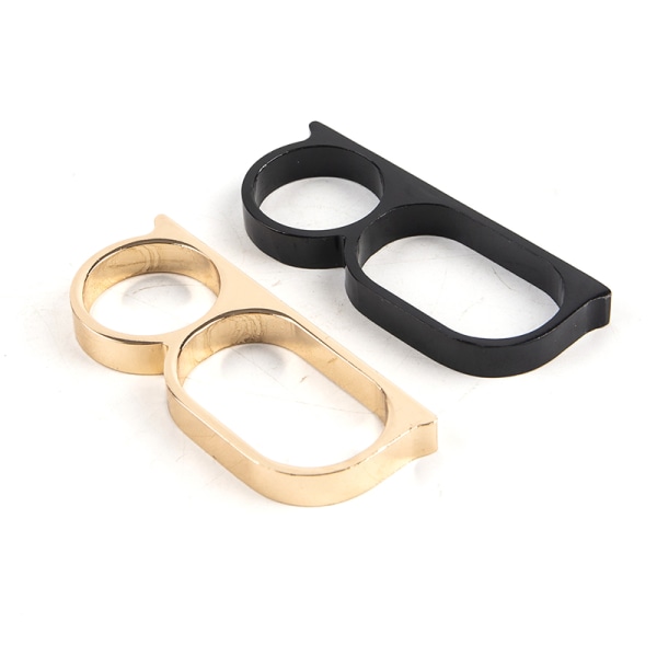 Personality Hyperbole Ring For Men Double Knuckle Blogger Two F Gold