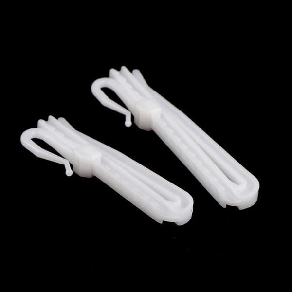 10 st gardinkrokar ringfönster vit plastgardin H 7.0CM