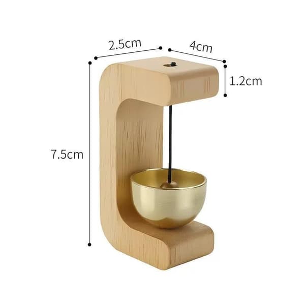 Dopamine dörrklocka i trä med magnetisk mässingsklocka Walnut chimes