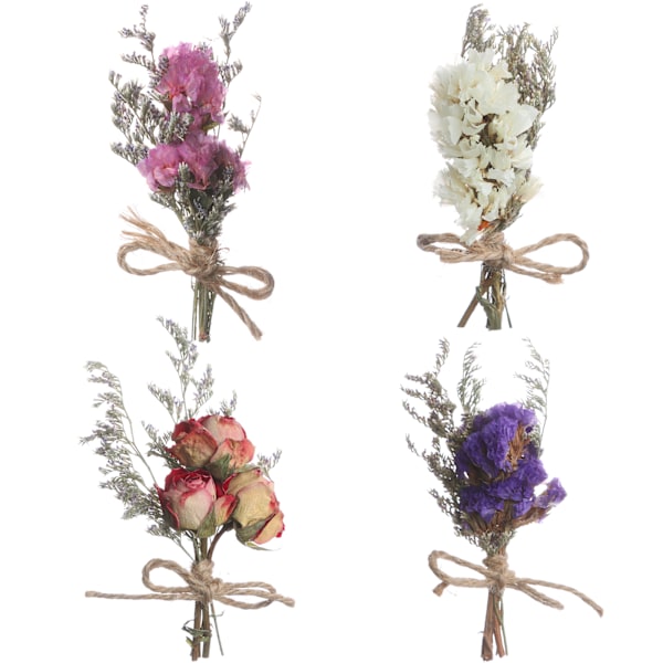 Miniblomsterbuketter Torkade blommor Gypsophilabuketter för DIY C Black One Size